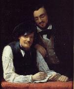 Self Portrait of the Artist with his Brother, Hermann Franz Xaver Winterhalter